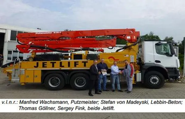 Bild: Jetlift Betonpumpendienst Hamburg erweitert das Angebot mit Bereitstellung einer flexiblen MX-Multimastpumpe