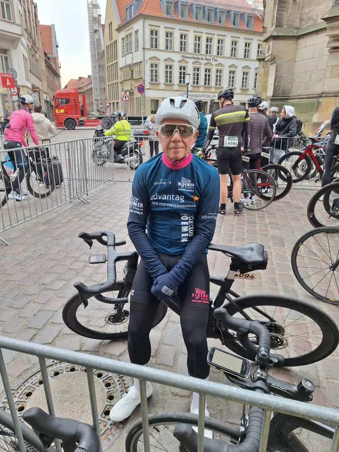 Gerd Bloemen vom Advantag Cycle Club vor dem Start