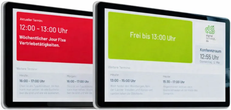 Digitale Türschilder für Outlook, Exchange, Google und Notes von digitalSIGNAGE.de Bild: Digitale Türschilder für Outlook, Exchange, Google und Notes von digitalSIGNAGE.de