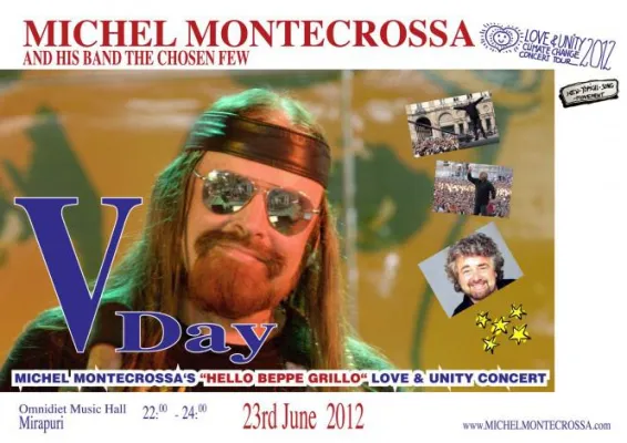 Bild: Michel Montecrossa's 'V Day' Concert ist ein Gruß an Italiens politischen Aktivisten Beppe Grillo