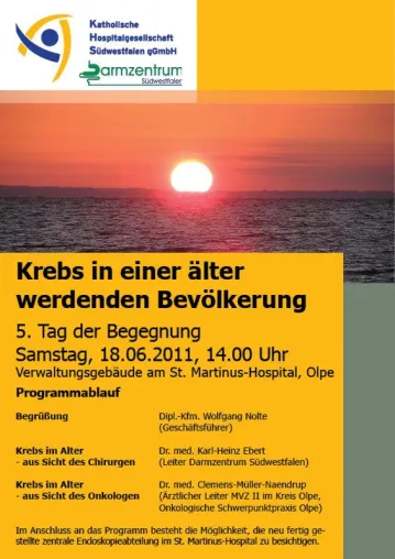Bild: 5. Tag der Begegnung steht im Zeichen von Krebs in einer älter werdenden Gesellschaft