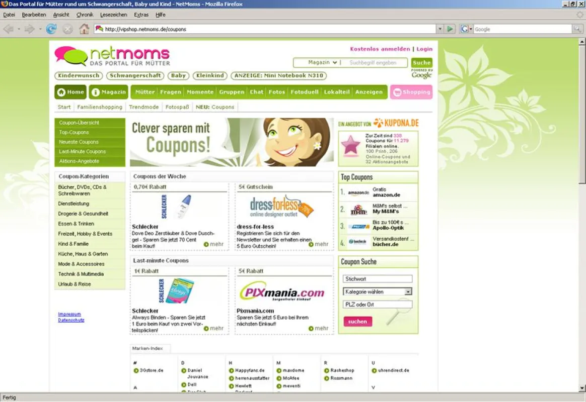 Integration in netmoms.de