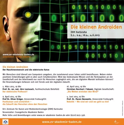 Bild: Prof. Jörn Loviscach spricht auf der Veranstaltungsreihe "Die Kleinen Androiden"