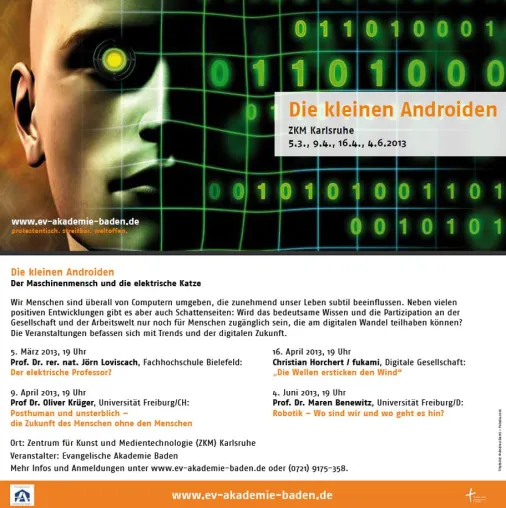 Bild: Prof. Jörn Loviscach spricht auf der Veranstaltungsreihe "Die Kleinen Androiden"