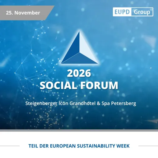 Vom Gesundheitsmanagement zur Zukunftsfähigkeit: Social Forum ergänzt die European Sustainability Week 2026 Bild: Vom Gesundheitsmanagement zur Zukunftsfähigkeit: Social Forum ergänzt die European Sustainability Week 2026