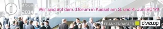 Bild: FRANKENRASTER als Experte im Dokumentenmanagement beim d.forum 2014