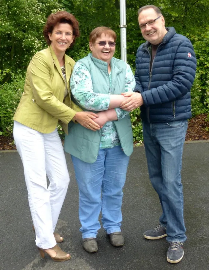 Verabschiedung bei Kräuter Mix (von links): Silke Wurlitzer, Christine Singer, Christoph Mix.