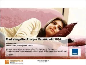 Bild: Weitgehend homogene Ratenkreditprodukte erfordern große Marketinganstrengungen