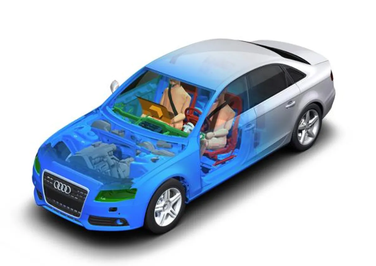 Für eine Crash-Variante werden bei Audi rund 10.000 Simulationen gefahren.