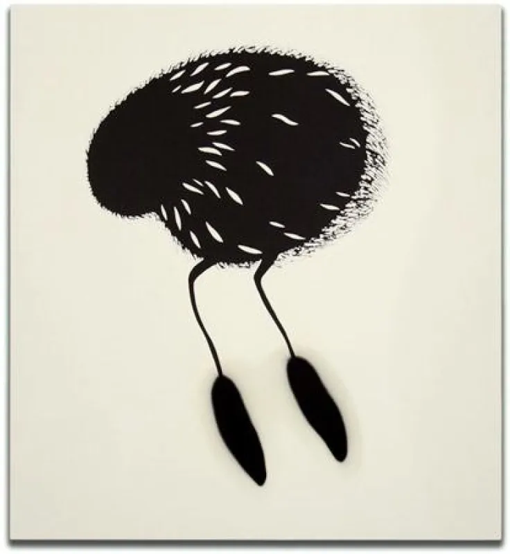 Astrid Köppe, o. T. (#67), 2008, Emaille auf Stahl, 130 x 120 cm