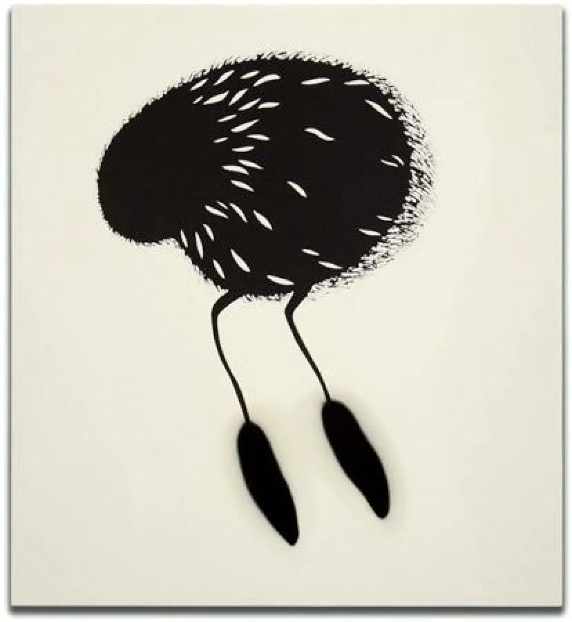 Astrid Köppe, o. T. (#67), 2008, Emaille auf Stahl, 130 x 120 cm