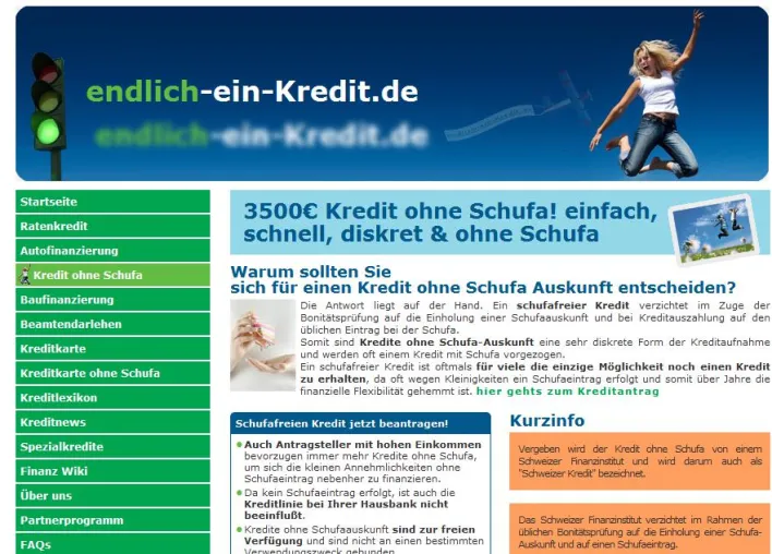 Das Kreditportal endlich-ein-kredit.de empfiehlt einen Kredit ohne Schufa für maximale finanzielle Freiheit Bild: Das Kreditportal endlich-ein-kredit.de empfiehlt einen Kredit ohne Schufa für maximale finanzielle Freiheit