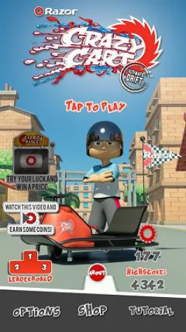 Bild: Razor® Crazy Cart: Ultimate Drift – das rasante Mobile Game für iOS und Android