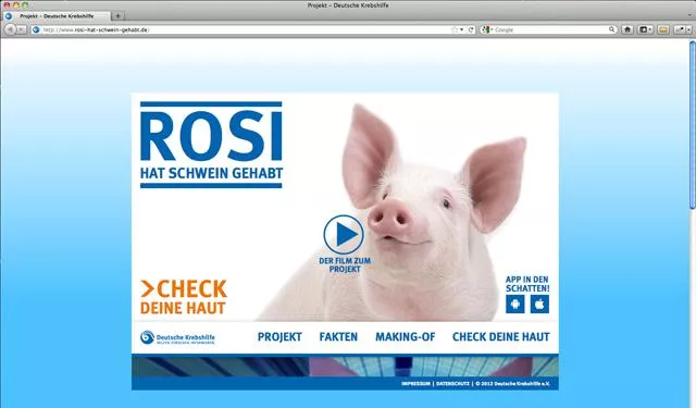 Bild: Rosi hat „Schwein“ gehabt – das Hautkrebsrisiko bleibt