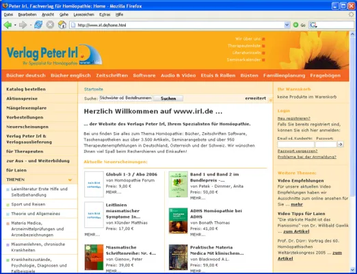 Bild: Fachverlag für Homöopathie mit neuem Online Shop