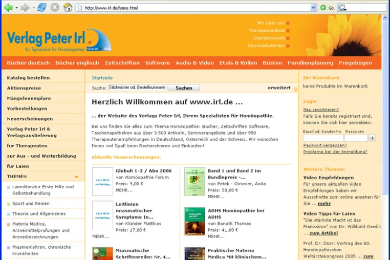 Bild: Fachverlag für Homöopathie mit neuem Online Shop