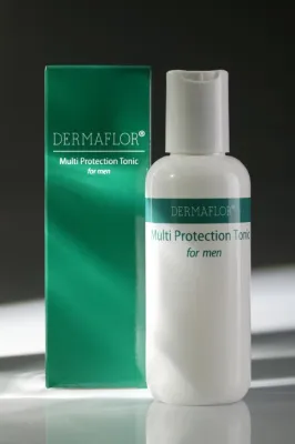 Bild: Herrenkosmetik-Tipp für sensible Gesichtshaut. Männerkosmetik von Dermaflor pflegt sogar Allergiker.
