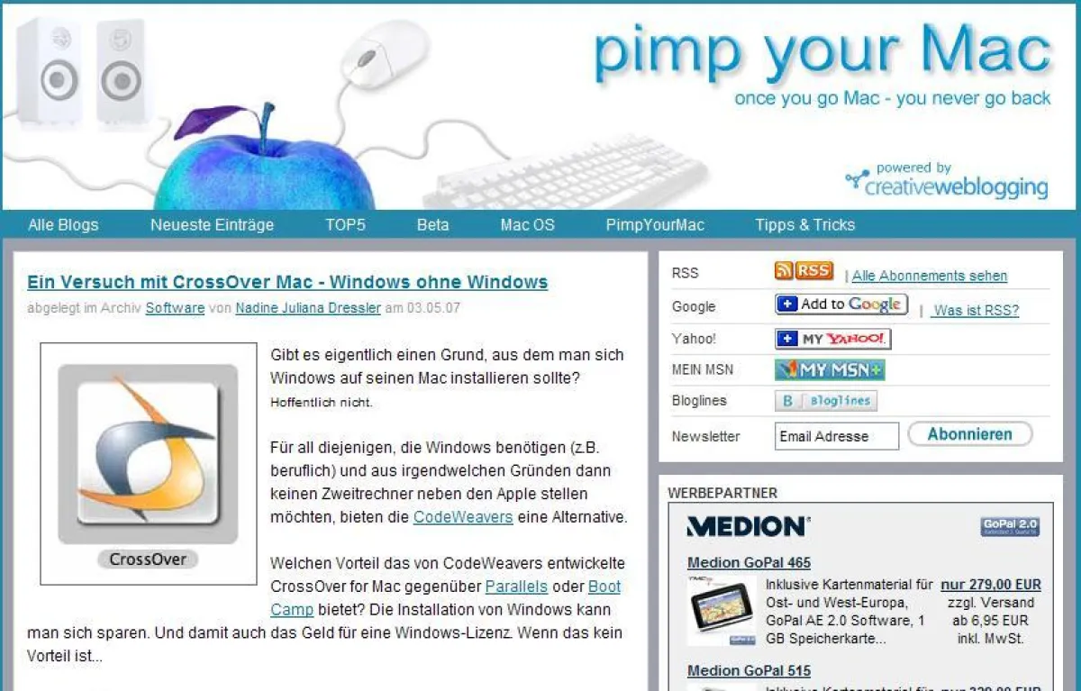 Screenshot www.pimp-your-mac.de