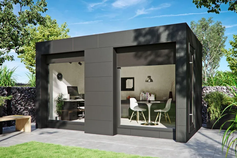 Bild: Wenn es eng wird – Homeoffice im Garten