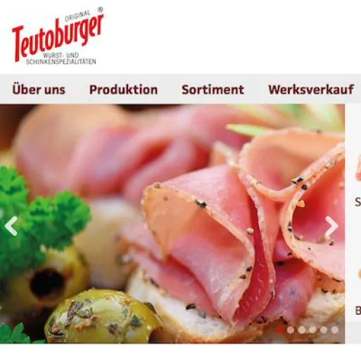 Bild: Für Feinschmecker - Webseite-Relaunch der Teutoburger Wurst- und Schinkenspezialitäten