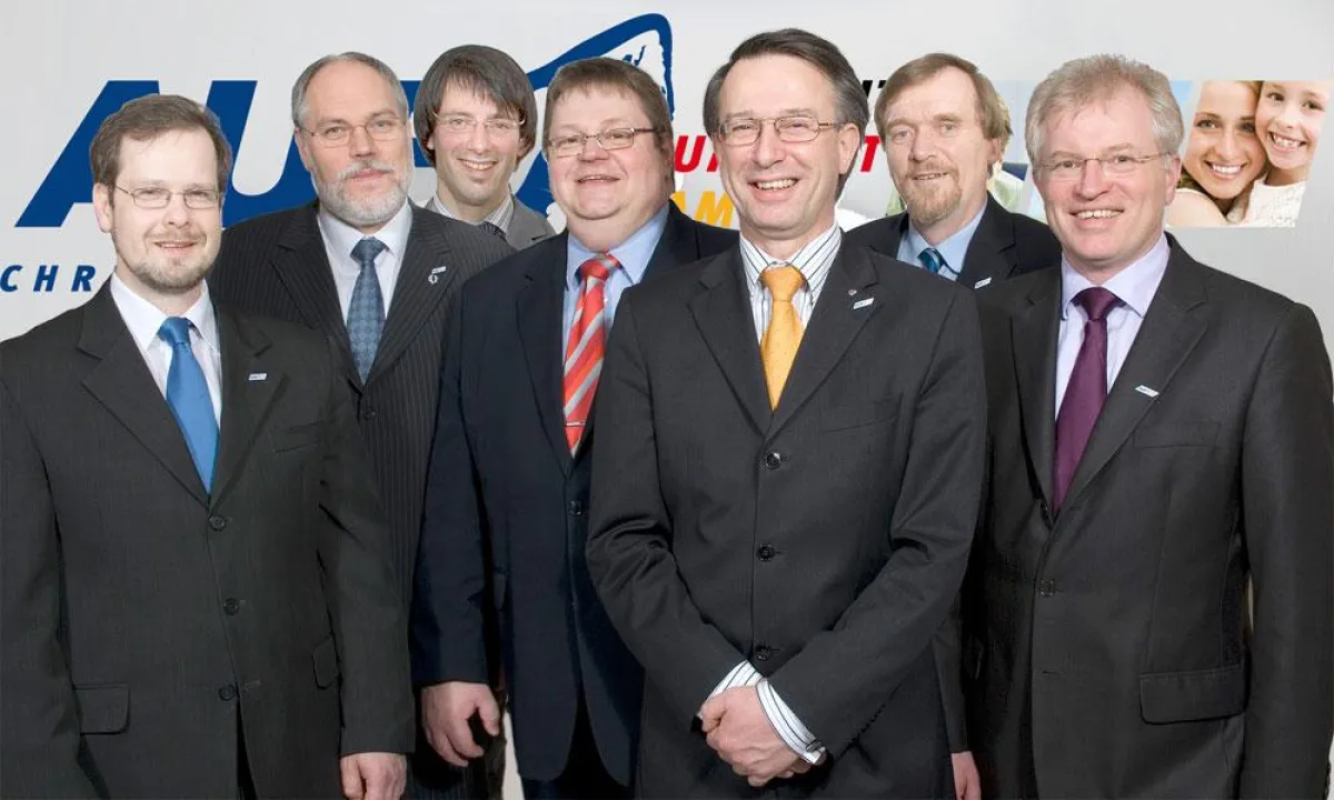AUF-Verstand: v.li. B.Schneider, D. Burr, C. Skradde, M. Scheuscher, W.Weiblen, D. Steffen, P. Schneider