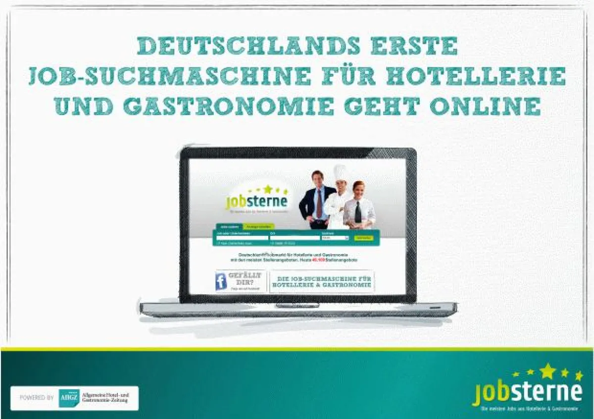 Jobsterne.de - DIE Jobsuchmaschine für Hotellerie und Gastronomie startet durch