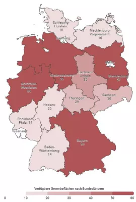 Bild: Kragler Analyse zeigt: Nordrhein-Westfalen bei Gewerbe-Großarealen auf Platz 1