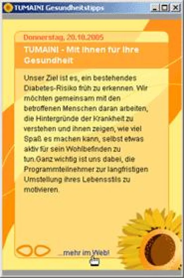 TUMAINI Gesundheitstipps