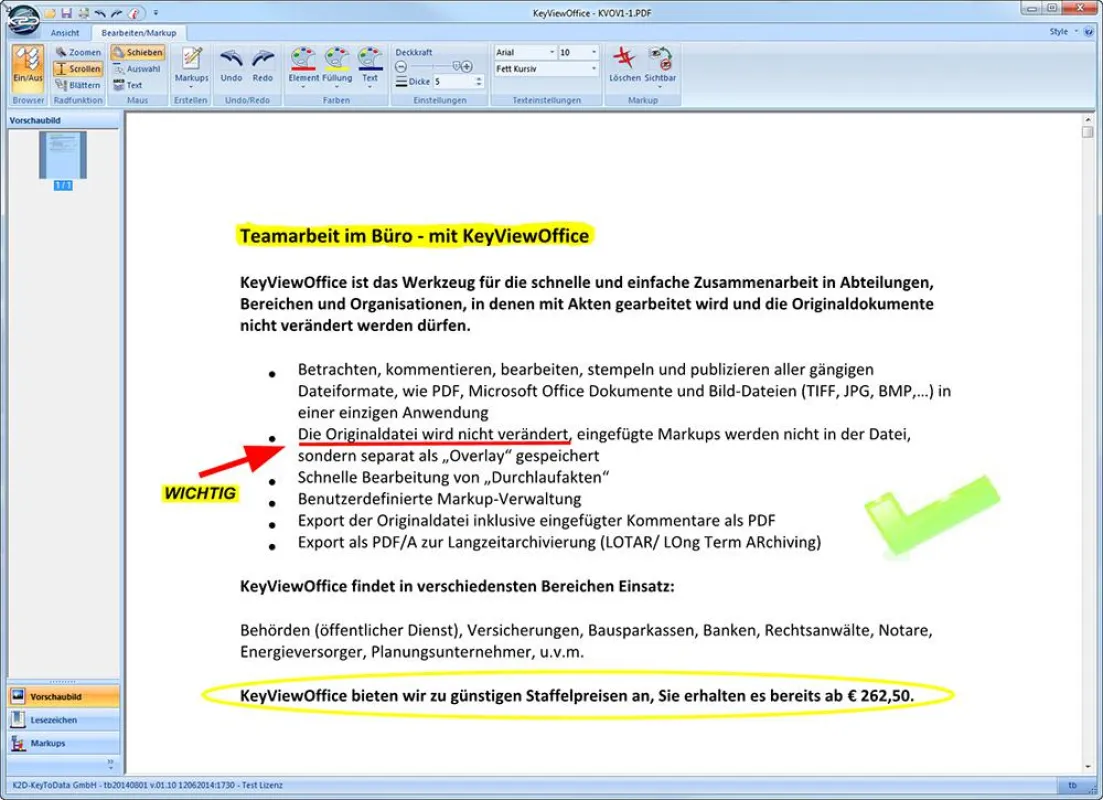 E-Bearbeitung von Durchlaufakten mit KeyViewOffice
