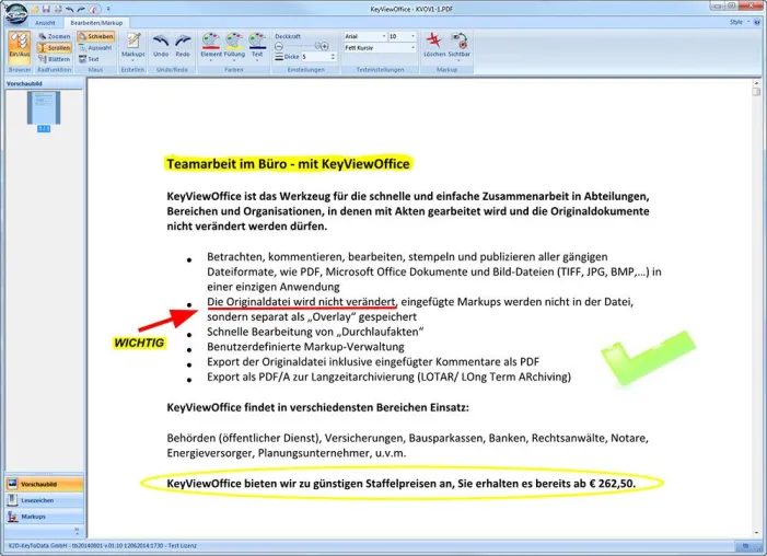 Bild: E-Bearbeitung von Durchlaufakten mit KeyViewOffice