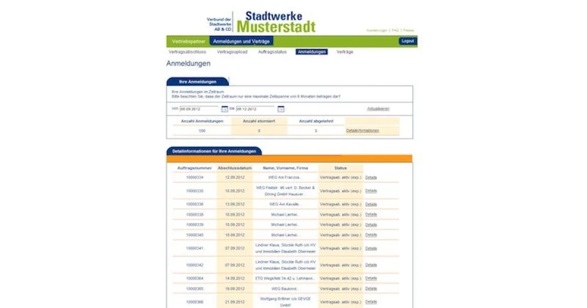 Vertriebspartnerportal