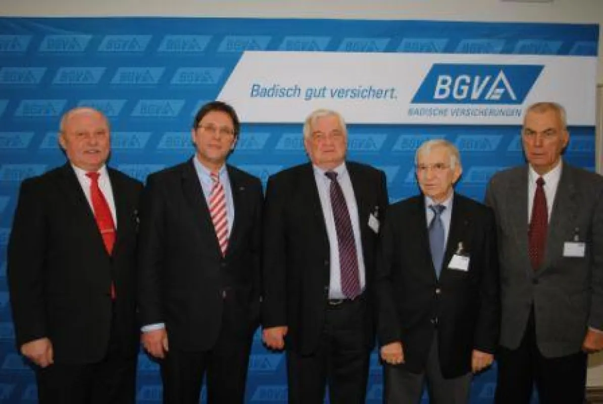 (v.l.n.r.): Erwin Friess, Abteilungsdirektor BGV, Heinz Ohnmacht, Vorstandsvorsitzender BGV, Kurt Wi