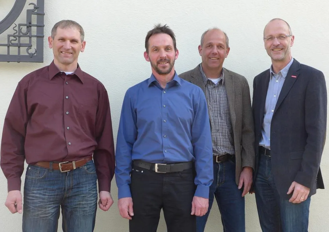 Manfred Sauter, Norbert Schlager, Frank Gericke und Fabian Bacher von der Fachorganisation