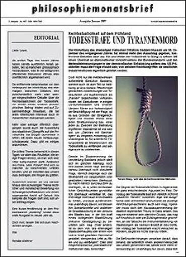 Bild: Todesstrafe und Tyrannenmord – Was die Philosophie beitragen kann