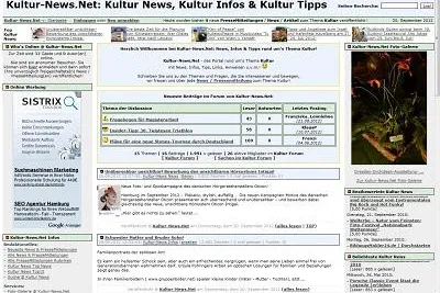Relaunch vom KulturPortal Kultur-News.Net erfolgreich Bild: Relaunch vom KulturPortal Kultur-News.Net erfolgreich