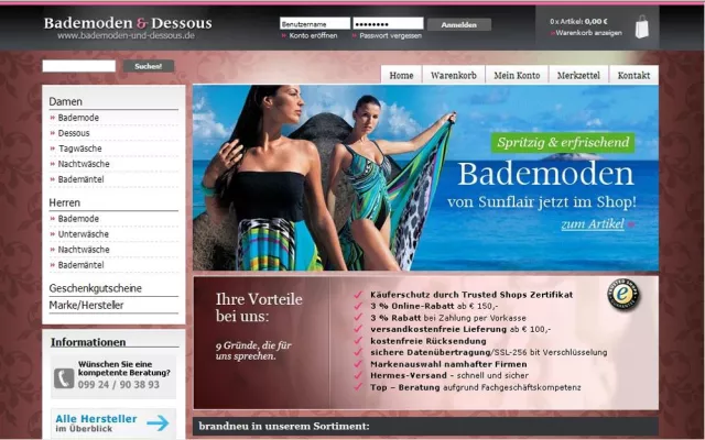 Bild: Bademoden-Onlineshop jetzt mit stark erweitertem Bademode-Angebot