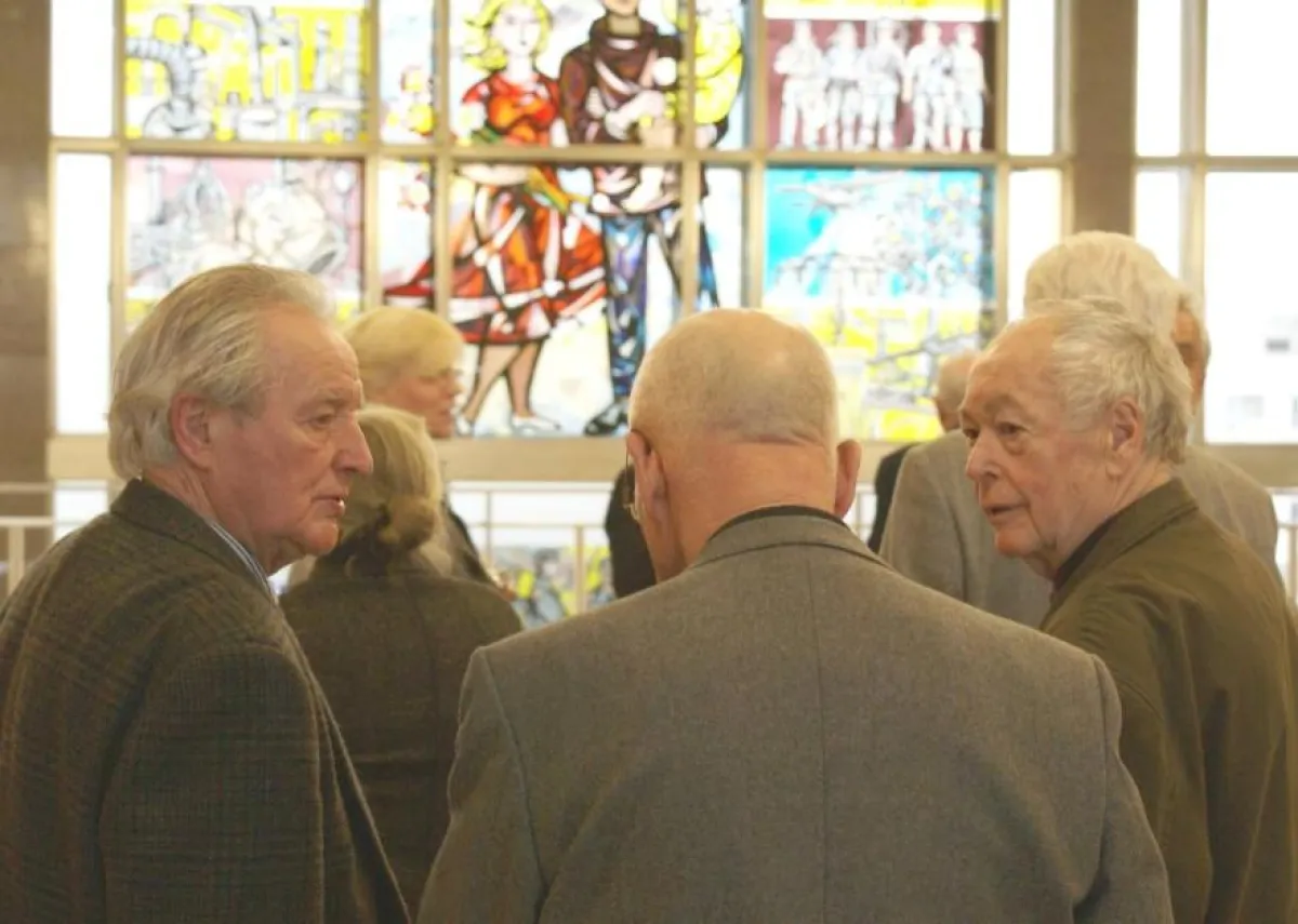Gäste der Mitgliederversammlung: Prof. Günther Brendel und Prof. Walter Womacka