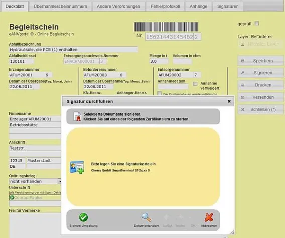 Bild: Das neue eANV-Webformular: Einfacher, sicherer, schneller