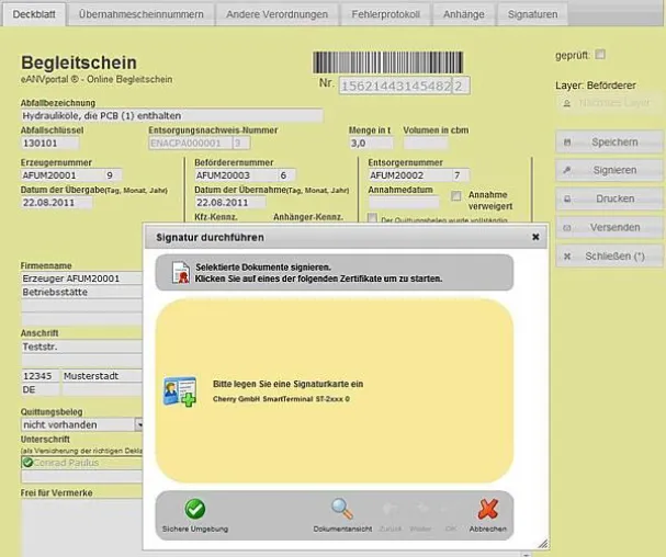 Bild: Das neue eANV-Webformular: Einfacher, sicherer, schneller