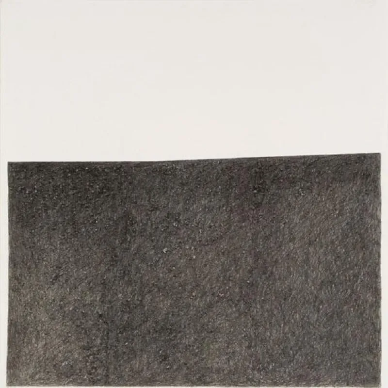 Unbehaust 3, Fettstift auf Papier, 50 x 50 cm, 2009
