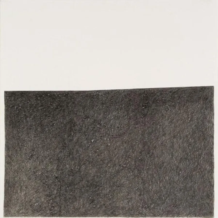 Unbehaust 3, Fettstift auf Papier, 50 x 50 cm, 2009