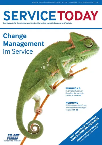 Change Management im Service: Experten schreiben in neuer Ausgabe 1/15 der SERVICETODAY Bild: Change Management im Service: Experten schreiben in neuer Ausgabe 1/15 der SERVICETODAY