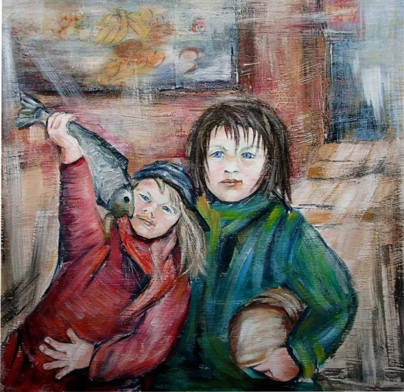 Maren Fiebig: Kinder mit Fisch und Brot