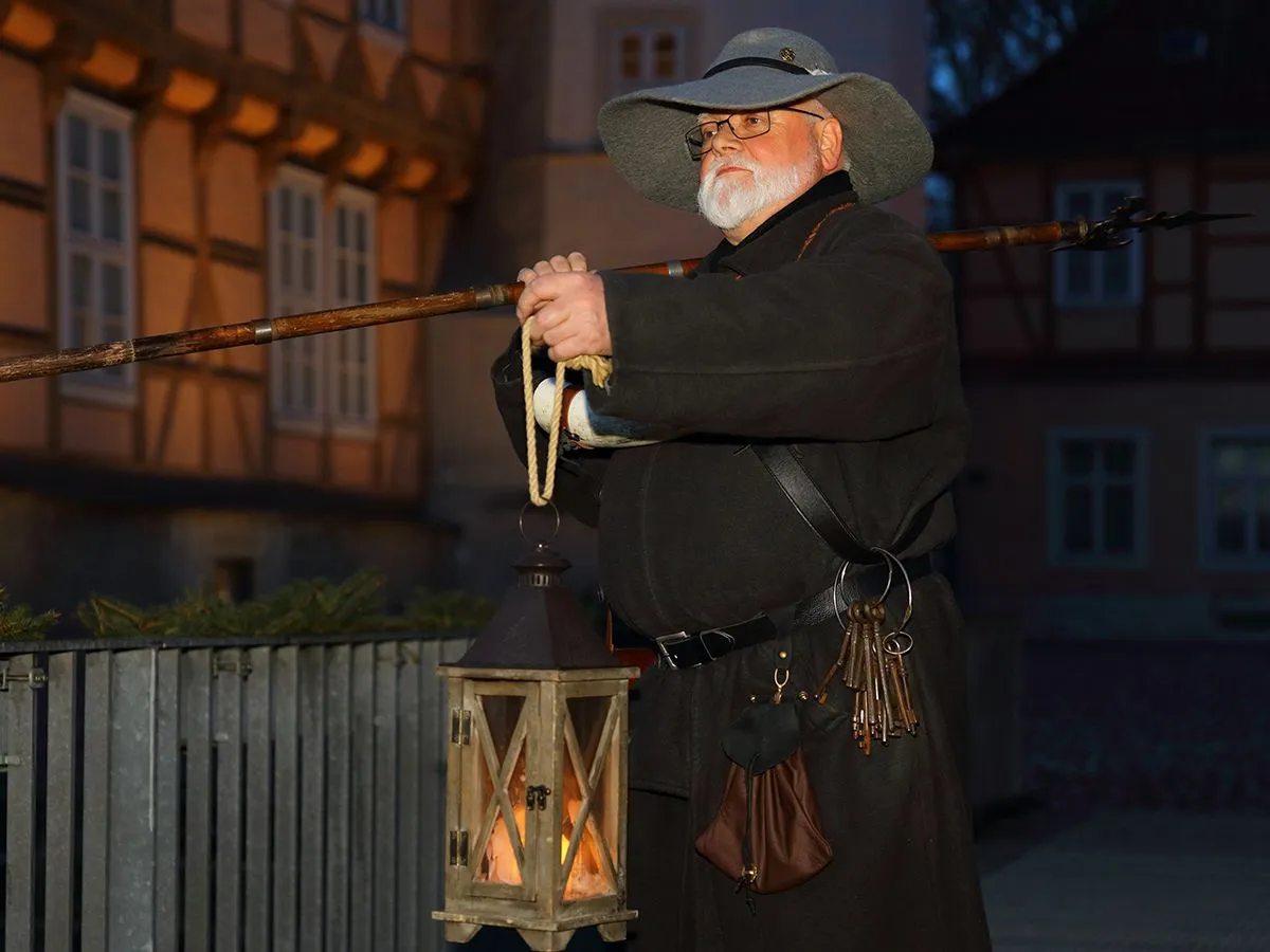 Nachtwächter-Rundgang (© Wandschneider, Kultur- und Denkmalverein Fallersleben gem. e. V.)