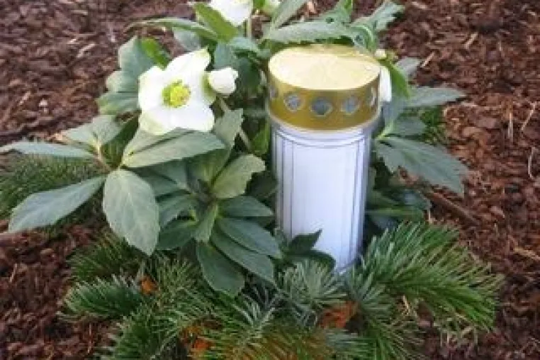 Bild: Auf dem Friedhof weihnachtet es