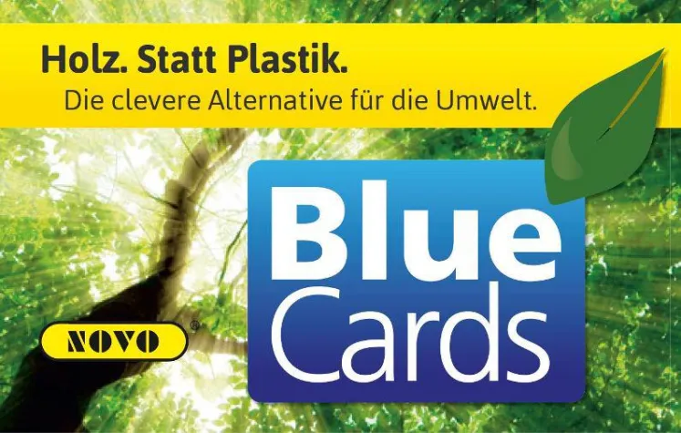 Bild: Kundenkarten aus Holz: NOVO übersteigt Fünf-Millionen-Marke