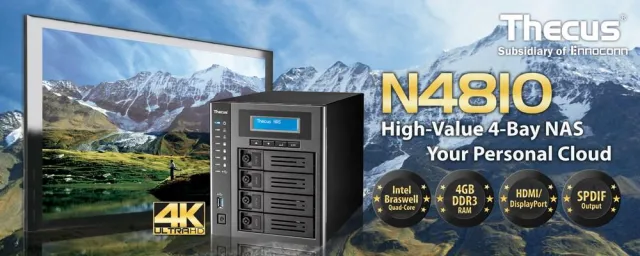 Bild: Thecus erweitert seine ultimative Multimedia-NAS-Serie um ein 4-Bay-Modell