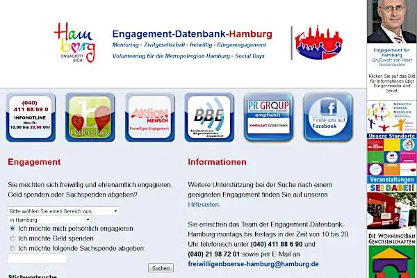 Bild: Erster Bürgermeister unterstützt Engagement-Datenbank-Hamburg