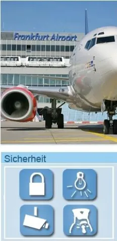 Bild: Der Flughafen Frankfurt ist der größte und wichtigste Flug- Verkehrspunkt Deutschlands.