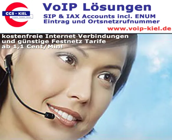 Voice over IP (SIP & IAX Accounts) seit Dezember mit Ortsnetzrufnummer Bild: Voice over IP (SIP & IAX Accounts) seit Dezember mit Ortsnetzrufnummer